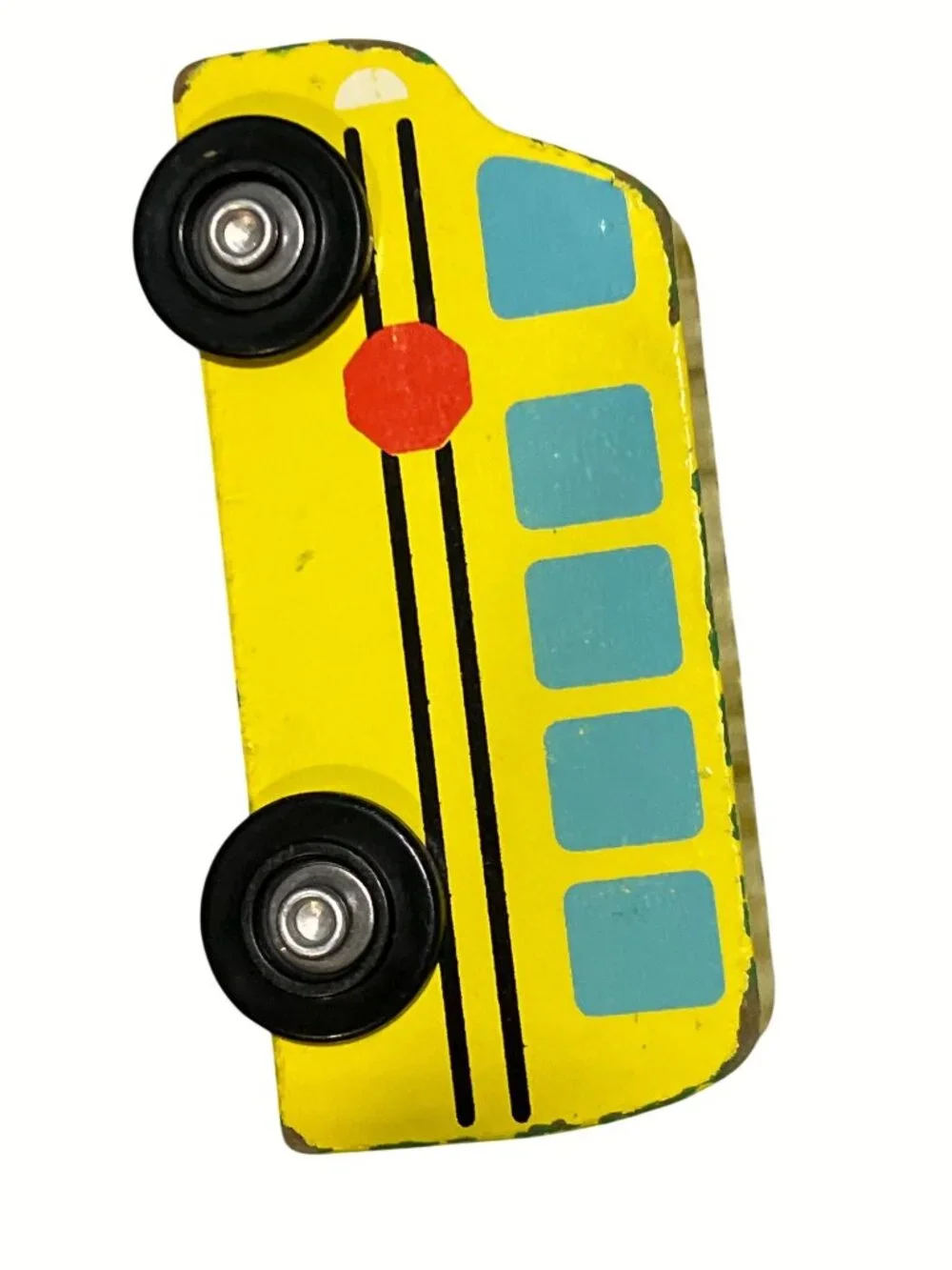Wooden Toy Vehicle Set  Police Fire Ambulance Bus Garbage Truck